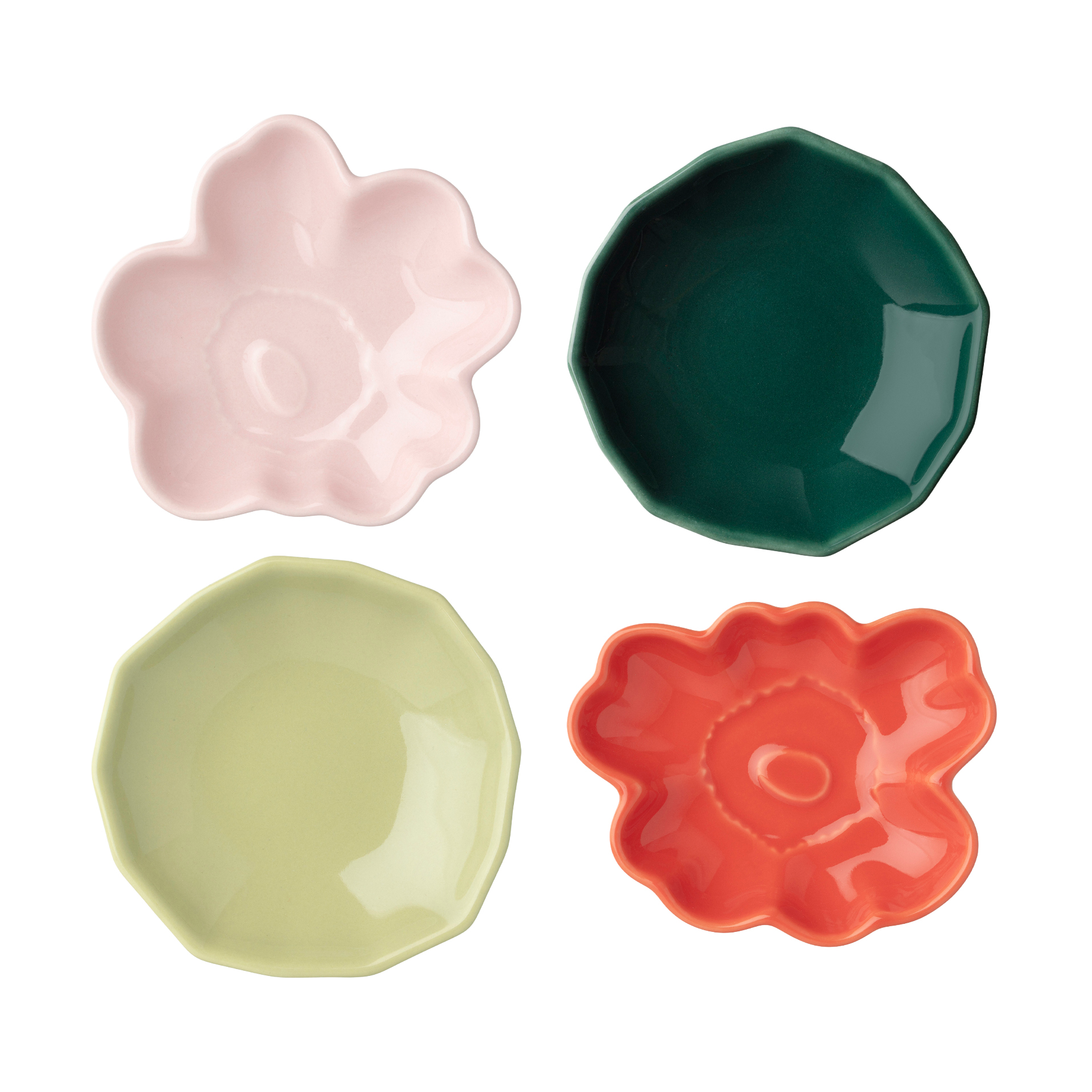 Unikko & kivet shape plate 4 pieces