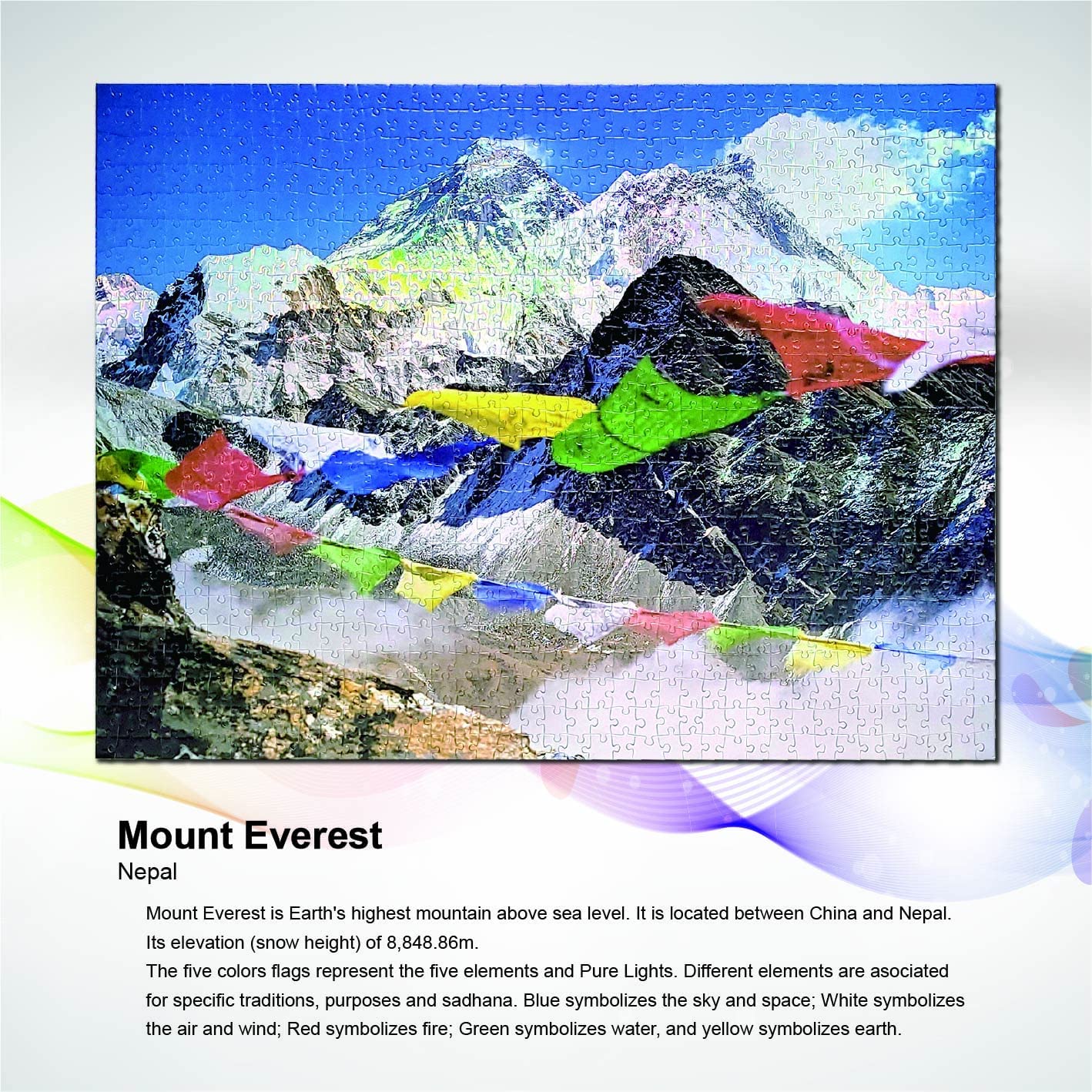Universal Castle World Landmark Foile Jigsaw Puzzle 1000 Pieces (Mount Everest Nepal)