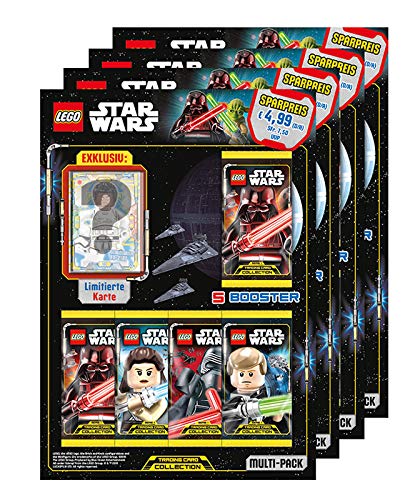 CAGO Lego Star Wars Series 1 Trading Cards – All 4 Assorted Multi Pack – German