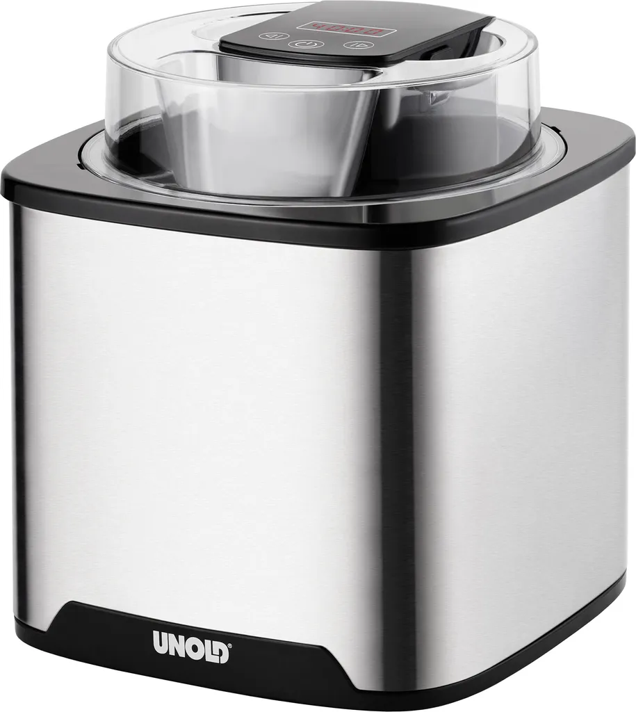 Unold 48855 Gelato Ice Cream Maker, 1.5L Capacity, LCD Display, Digital Timer, BPA-Free