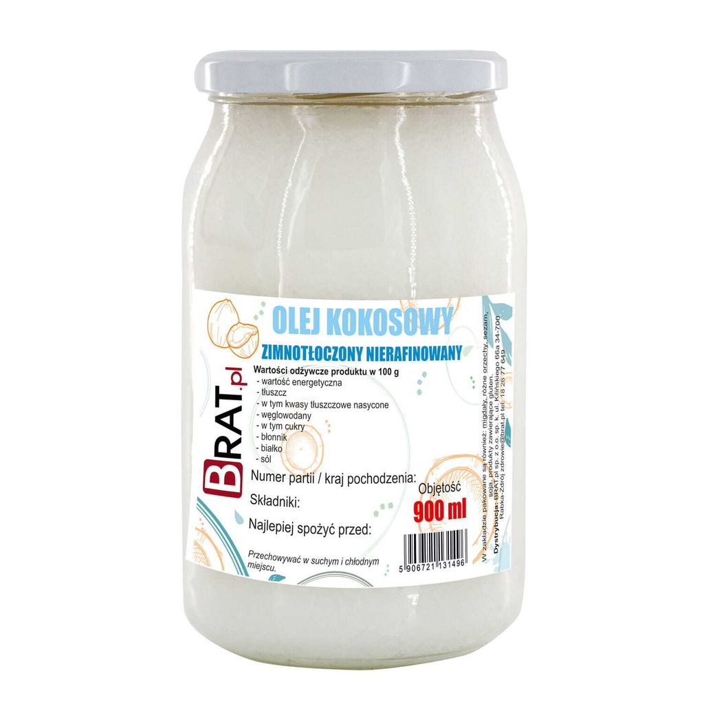 BRAT.PL Unrefined coconut oil 900ml