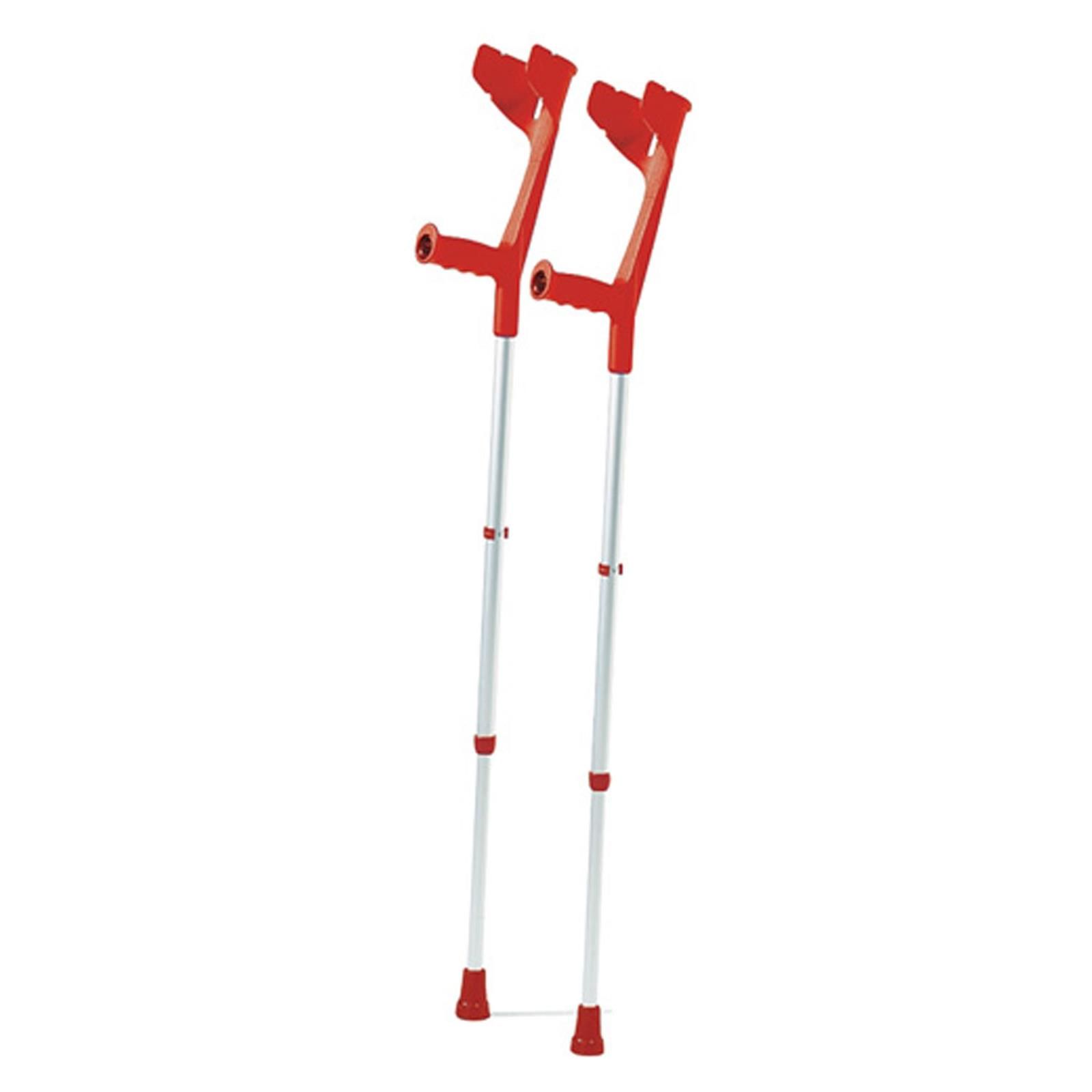 UNTERARMGEHSTUETZEN Forearm crutches walking aids aluminum 1 pair fire red 2 St