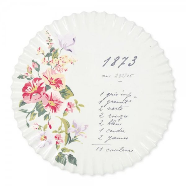 Jacobe Round White Coaster (20cm) by Greengate