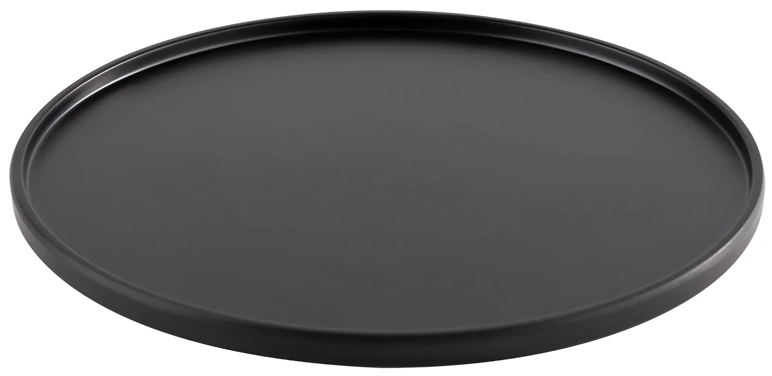 Saucer with non-slip feet, for item 10855, melamine black, D: 19 cm, H: 1 cm, 6 sets