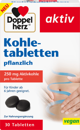 Doppelherz charcoal tablets 30 pieces, 15.1 g