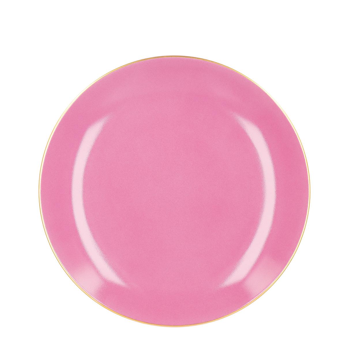 Urbino Multicolore charger plate, pink by KPM