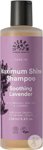 Urtekram Maximum Shine Shampoo Soothing Lavender Bottle 250ml