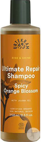 Urtekram Ultimate Repair Shampoo Spicy Orange Blossom bottle 250ml