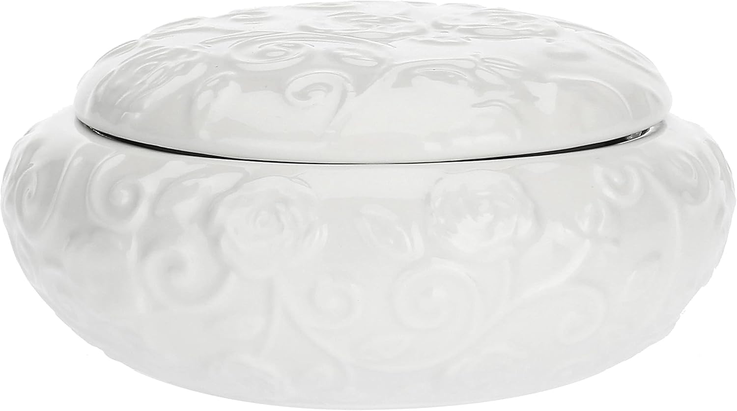 LA PORCELLANA BIANCA - Container with lid diameter 12.5 cm Florentina