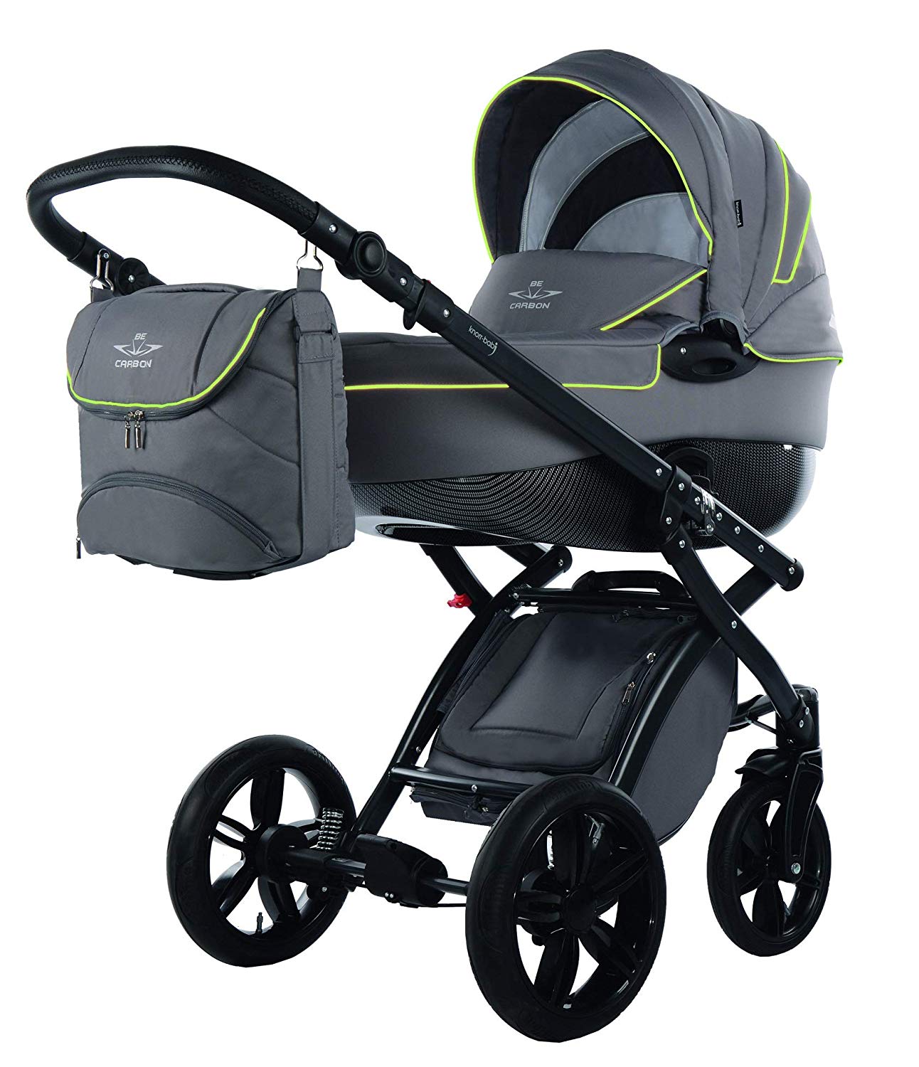 knorr-baby Alive Be 3762-1 Combi Pushchair Carbon Grey / Lemon