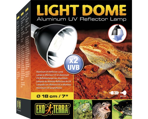 Exo Terra UV Reflector Lamp Aluminum Large, 18 cm