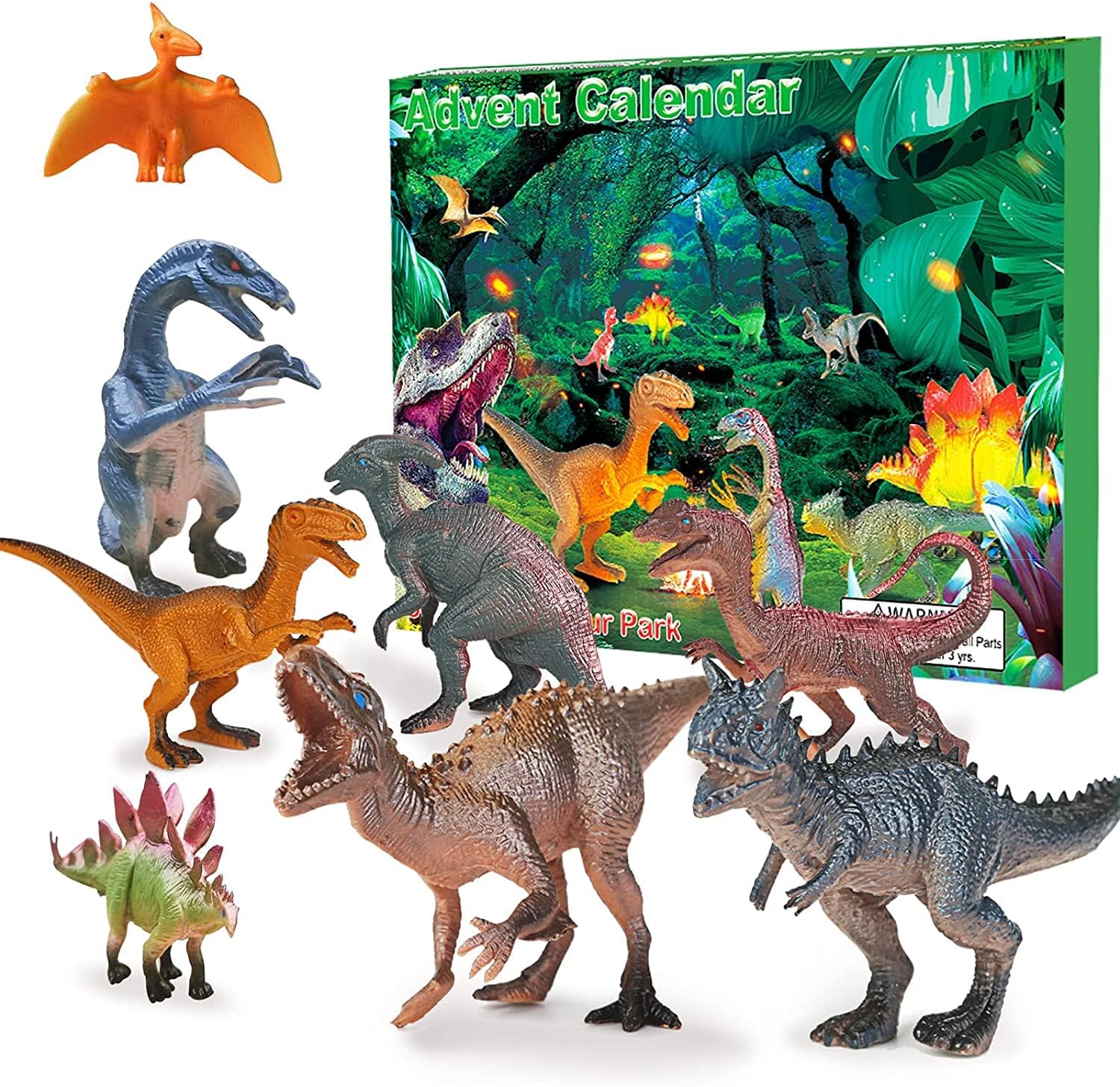 Mjuthy Dinosaur Advent Calendar 2025, Dino Christmas Calendar 24 Days Countdown Calendar with T-Rex Triceratops Velociraptor Christmas Surprise Gift for Boys, Girls, Teenagers