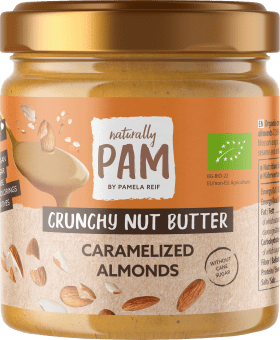 Naturally PAM Nussbutter crunchy nut butter caramelized almonds mit Mandeln, 200 g