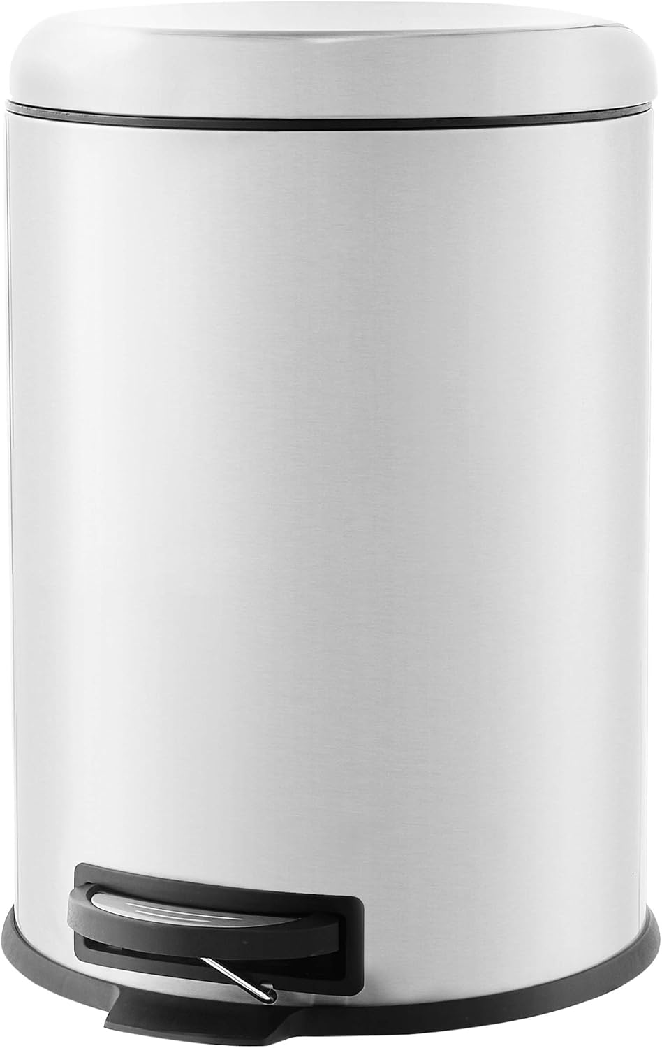 Amazon Basics 20 Liter Stainless Steel Round Pedal Bin - Silver