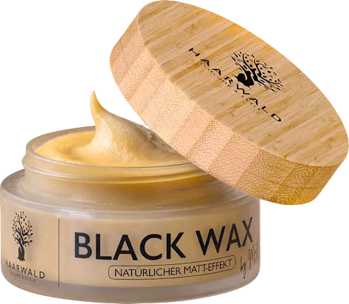 Haarwald Black Wax Hair Wax Natural Matte Effect, 85 ml