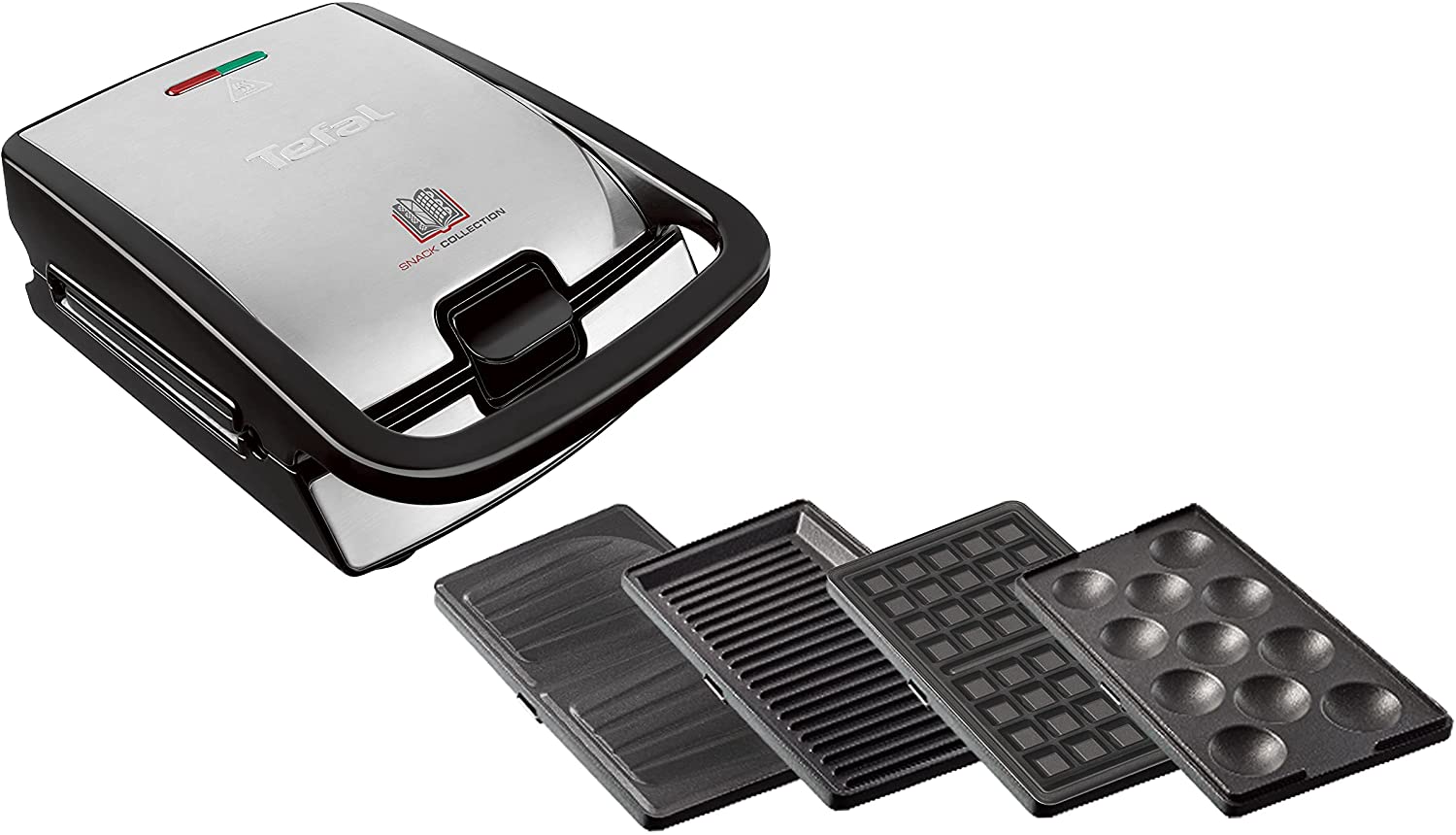 Tefal SW854D16 Sandwich Maker, Black, Stainless Steel)