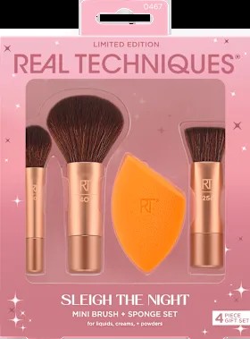Real Techniques Brush & make-up sponge set 4 pieces Sleigh The Night 4 pieces, 1 piece