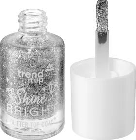 trend !t up Glitter Top Coat Nailack Shine Bright Silver 010 Promo, 1 ST