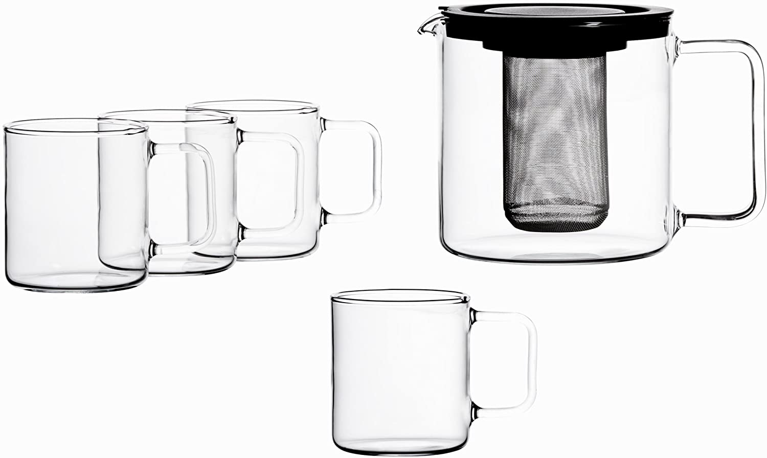 Bohemia Cristal 5 Piece Tea Set