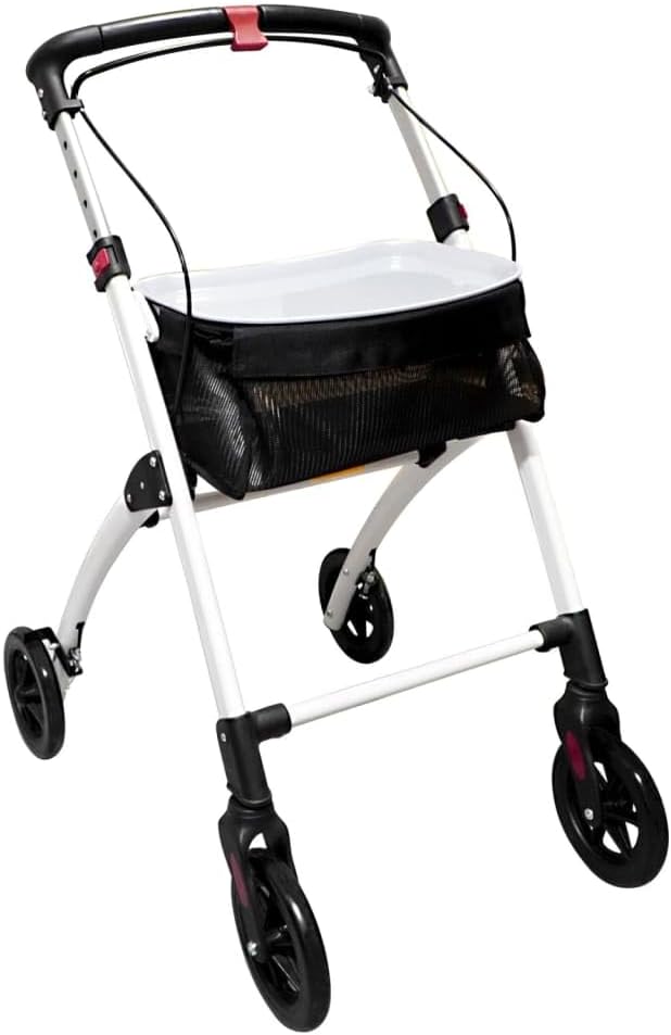 Ridder A0300301 Indoor Living Space Walker/Rollator Aluminum/Nylon, white, 74 x 52 x 95 cm