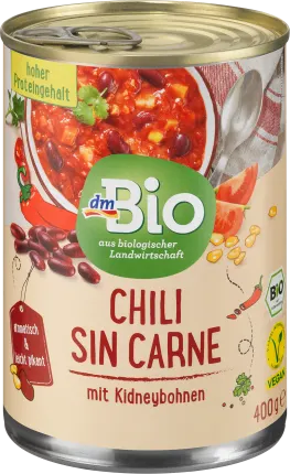 dmBio Step, chili sin carne with kidney beans, 400 g