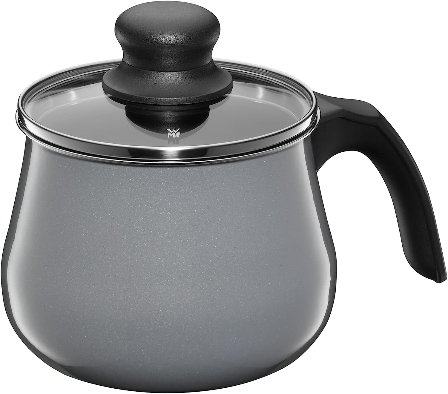 WMF FusionTec Mineral Milk Pan Without Lid 12 cm, Induction Cooking Pot, High-Tech Ceramic, Oven-Safe, Scratch resistant, Gray