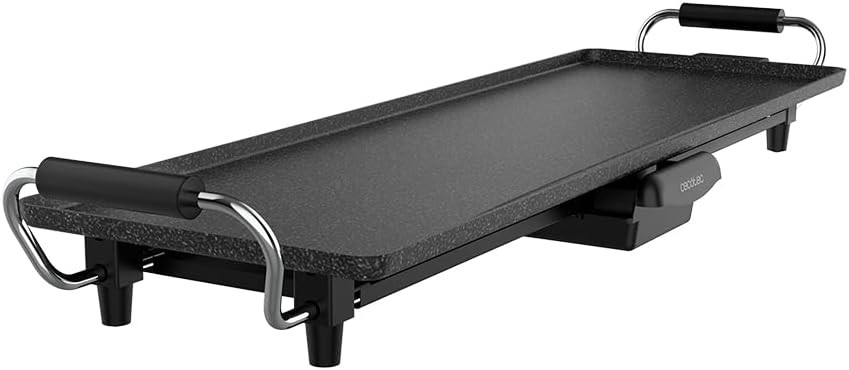 Cecotec Plancha de Asar Eléctrica Tasty & Grill 3000 RockWater XL 2400 W, Gran superficie 70 x 22 cm, Revestimiento Piedra RockStone, Antiadherent, Temperature Regulable