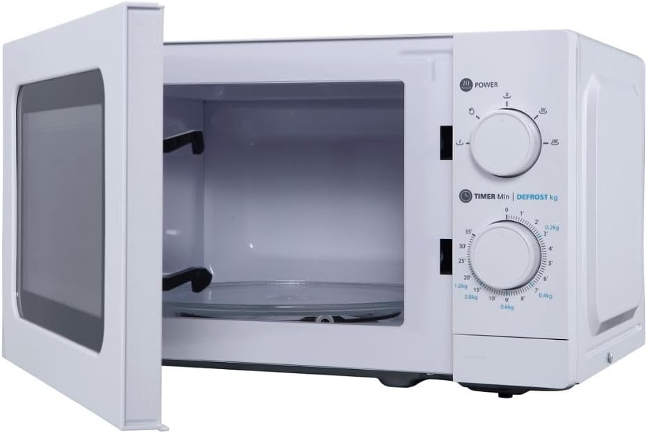 ARO MW 10720 Microwave Capacity 20 L - 5 Programmes - Timer of up to 35 Minutes - Turntable Diameter 25.5 cm and Rotating Ring - with Interior Lighting - 700 W - 43.9 x 33.4 x 25.8 cm - 230 V - White