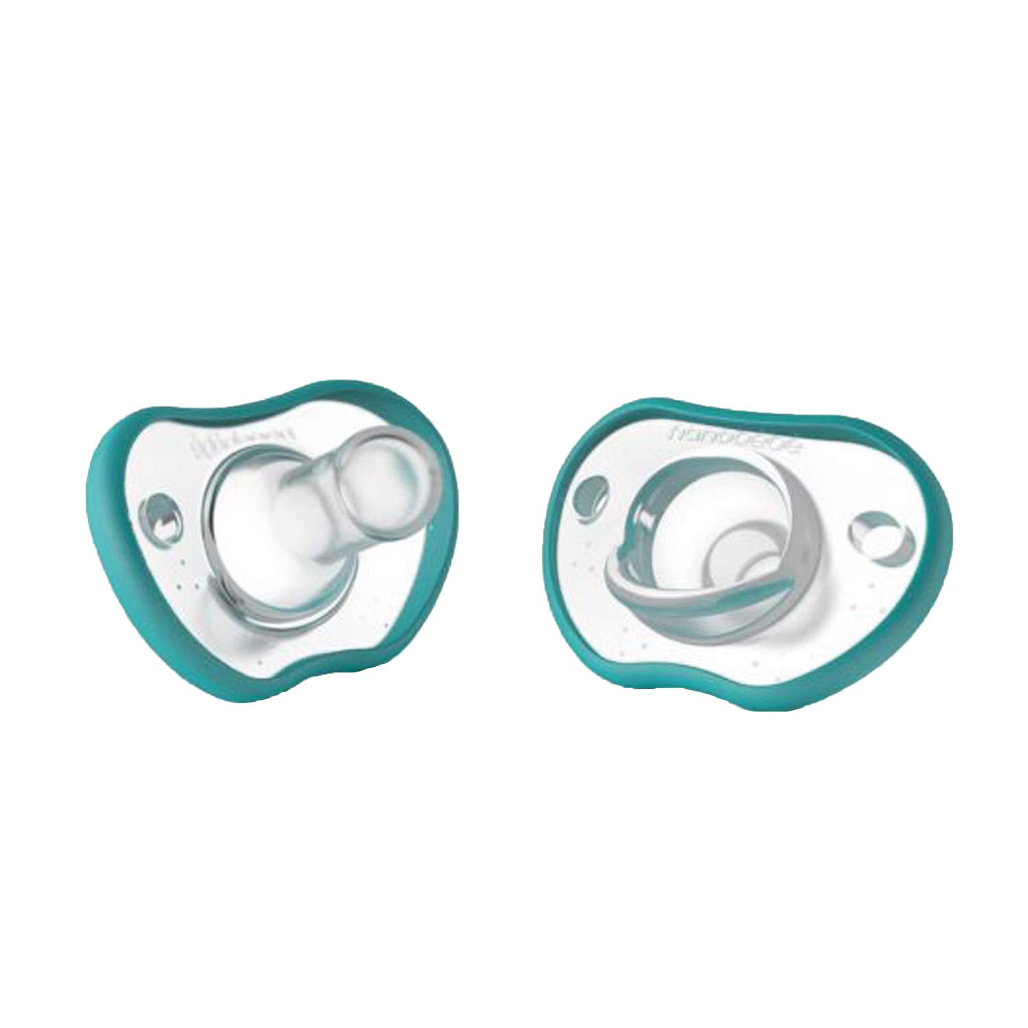 nanobébé Flexy Dummy, Extra Soft Teat, 0m+, Healthy Oral Development, Ergonomic Shape, Breast-Friendly, Quick Acceptance, Pack of 2, Turquoise