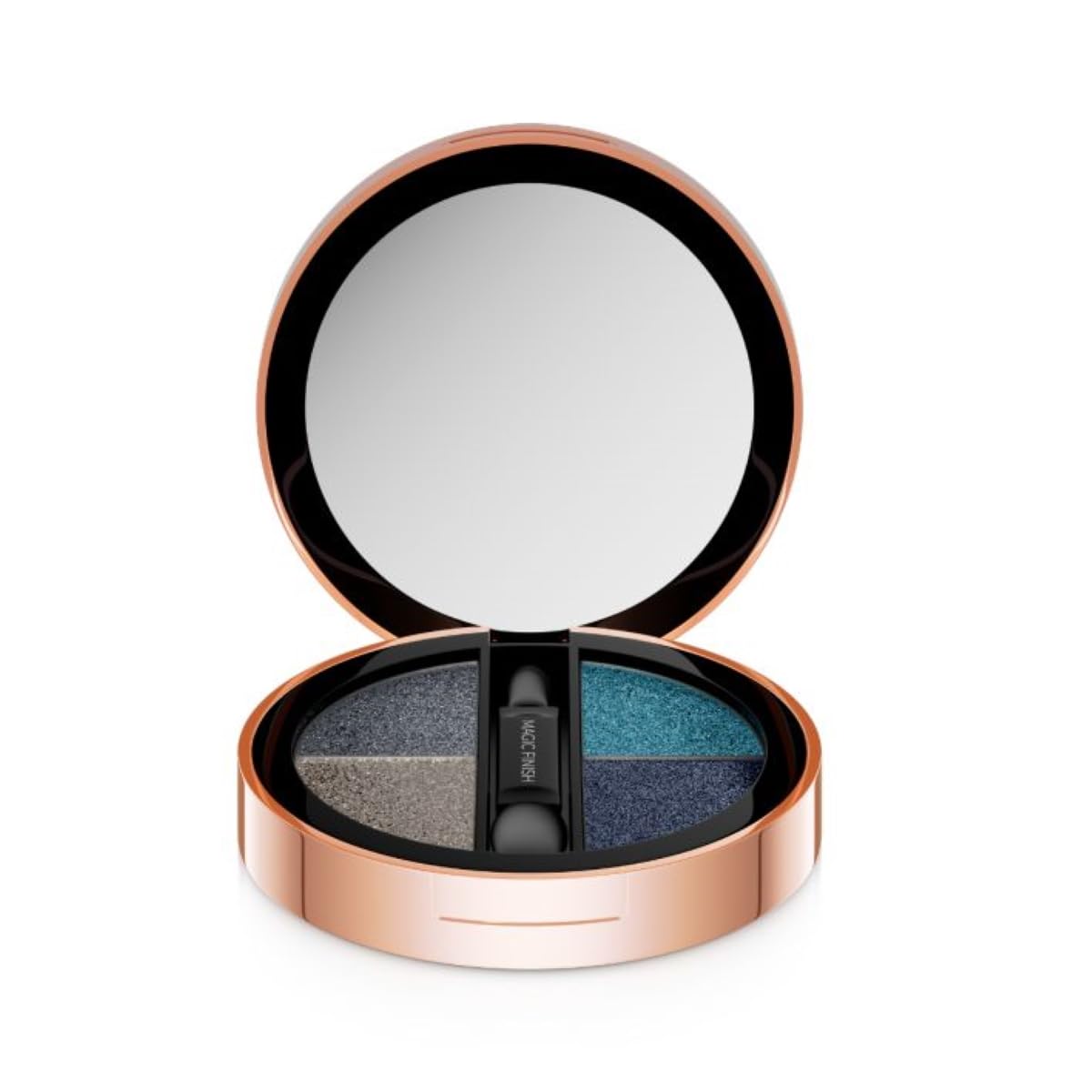 M. Asam Magic Finish Satin Eyeshadow No. 5 (4 x 2.25 g) - 4-in-1 Makeup with Hyaluron, Ultra Fine Color Pigments, Satin Finish & Intense Color, Case with Mirror & Applicator