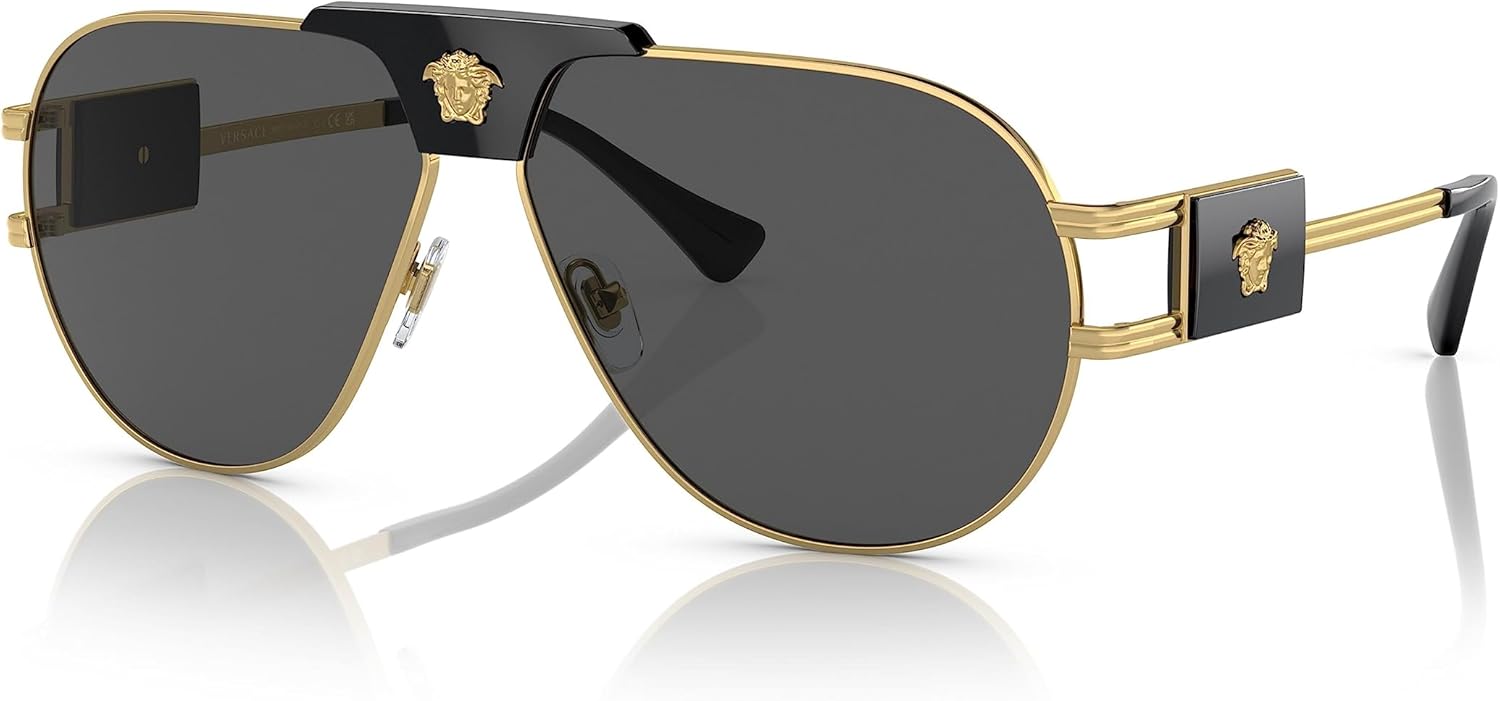 Versace 0VE2252 63 100287 Unisex Adult Sunglasses, Multi-Colour, One Size