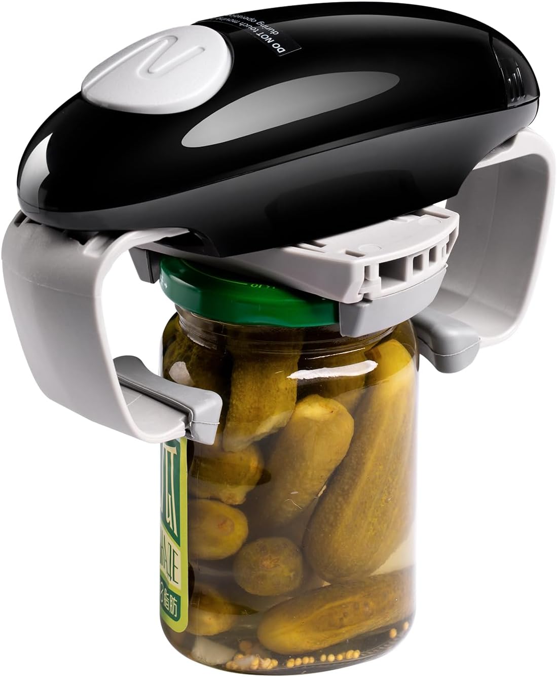 YUET Electric Can Opener, Automatic Canning Opener for New Sealed Jars, Kitchen Helper, Robust, Portable, Hands-Free Opening with Less Effort to Open, Black