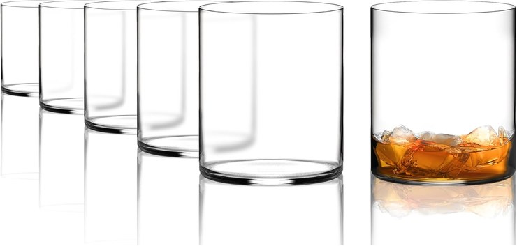 Stölzle Lausitz Kyoto Bar Whiskey Glasses Set of 6 I 430 ml Whiskey Tumbler in Timeless Design I Dishwasher Safe & Sturdy Whiskey Cups I Crystal Cups Made of Lead-Free Crystal Glass