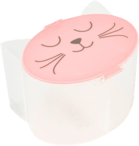 Brush cup cat pink, (9.3x8.5x7 cm), 1 piece