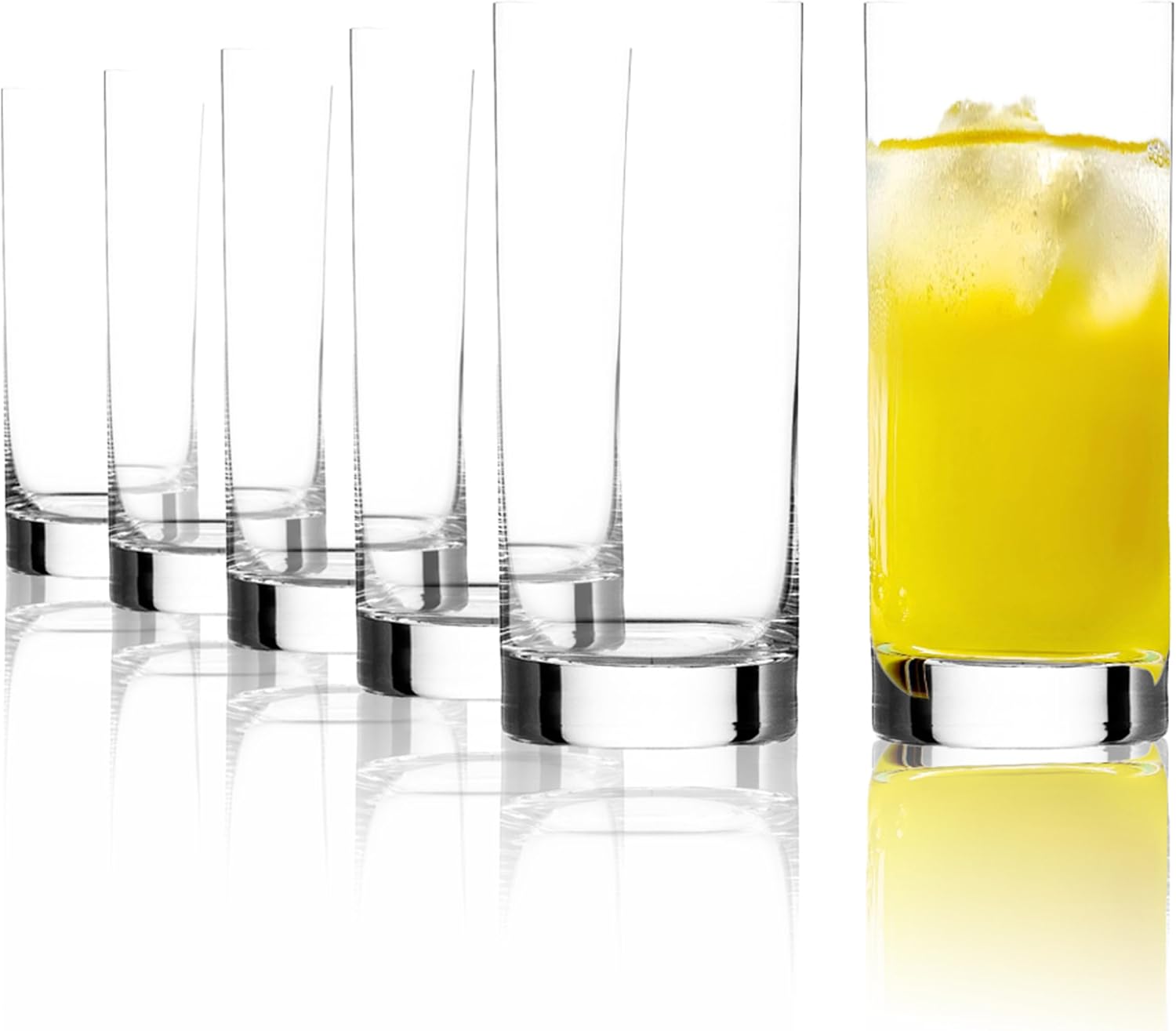 Stölzle Lausitz Store Stölzle Lausitz New York Bar Collection 3500010 Juice Glass, Capacity: 380 ml, Set of 6, Dishwasher Safe, Height: 15.5 cm, Outer Diameter: 6.6 cm, Clear