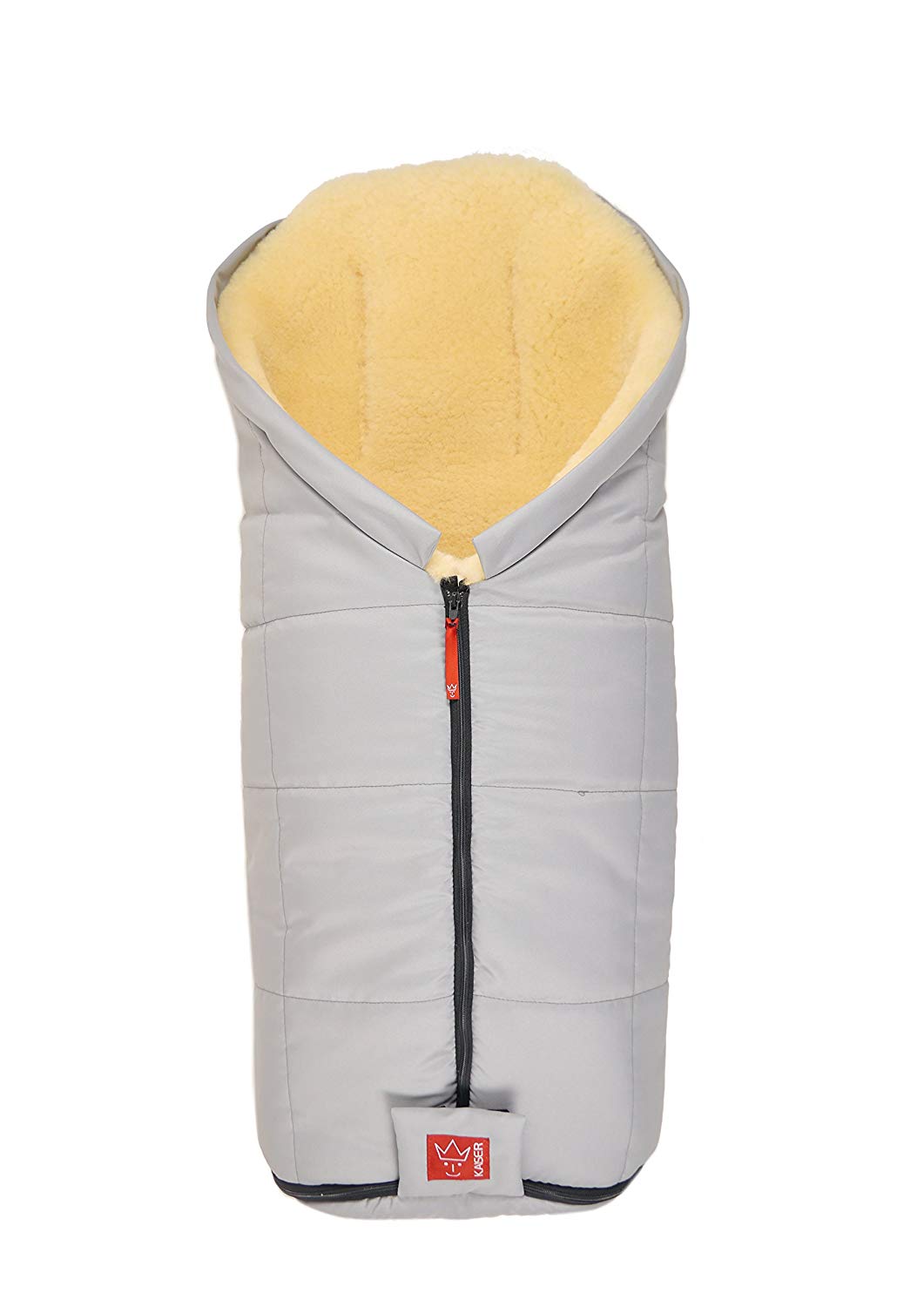Kaiser 6720423 Sheepskin Foot Muff Iglu Aktion, Light Grey