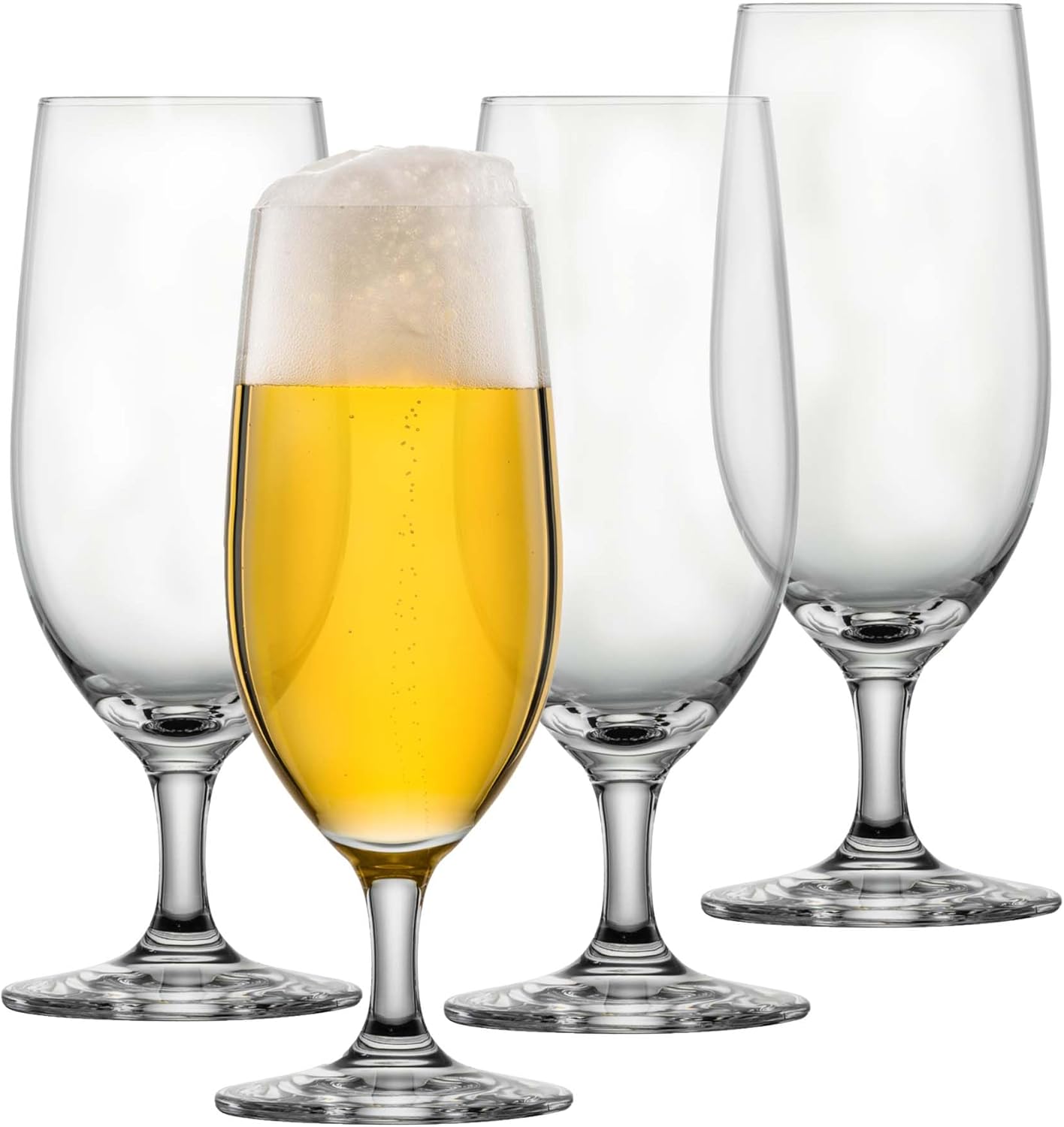 SCHOTT ZWIESEL Beer Tulip Beer Basic 0.3 L (Set of 4), Classic Beer Glasses for Pils, Dishwasher Safe Tritan Crystal Glasses, Made in Germany (Item No. 123659)