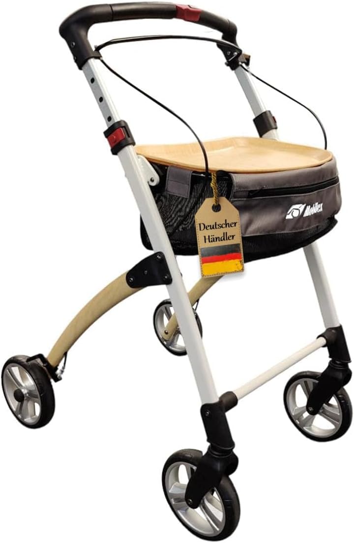 FabaCare Jaguar Indoor Rollator, Narrow with Tray, Lightweight Home Rollator, Foldable, up to 100 kg, Supreme
