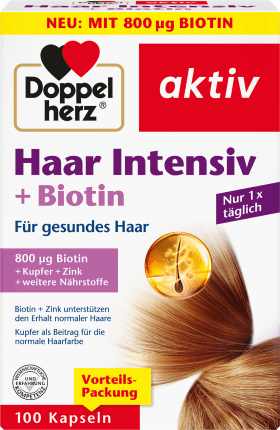 Doppelherz Hair Intensive + Biotin capsules 100 pcs, 58 g