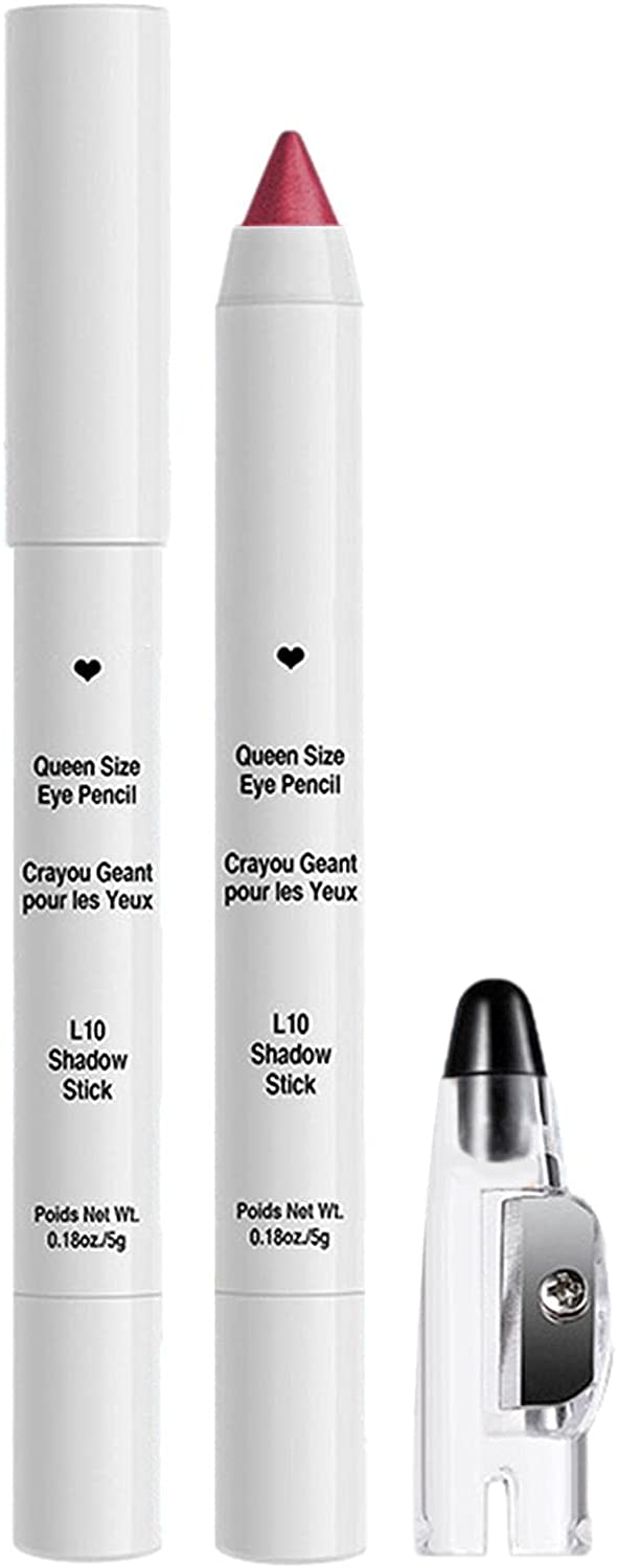 Xianghaoshun 10 Colour Eye Pencil Eyeshadow Highlighter, Eyeliner Crayon Glitter Shimmer, Eye Shadow & Eyeliner Pencil with Sharpener, Durable, Smudgeproof, Easy to Draw Eye Makeup, 