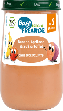 FRECHE FREUNDE Fruits Banana, Apricot & Sweet potato, from the 5thmonth, 190 g
