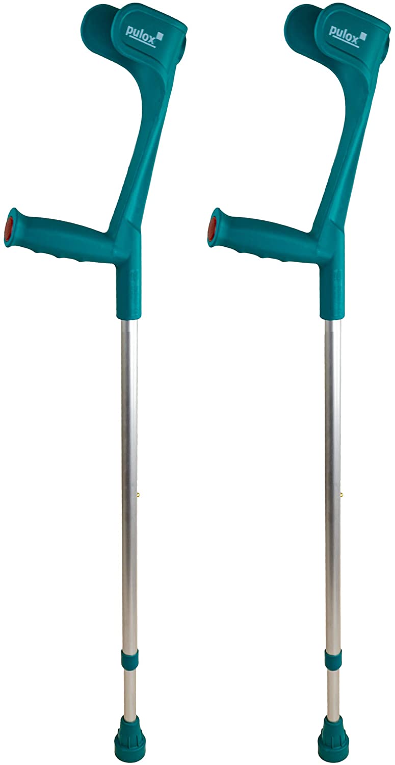 PULOX Ossenberg Classic Crutches 140 Kg Forearm Crutches With Ergonomic Soft Grip