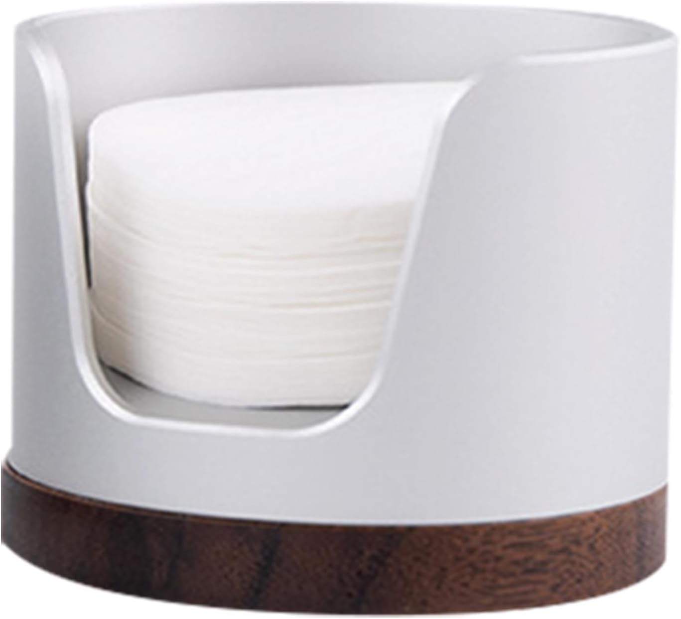 Generic Coffee Filter Holder - Coffee Filter Storage Container, Espreso Filter Organizer | Round espreso filter paper holder, wooden house filter container for farmhouse for espreso maker