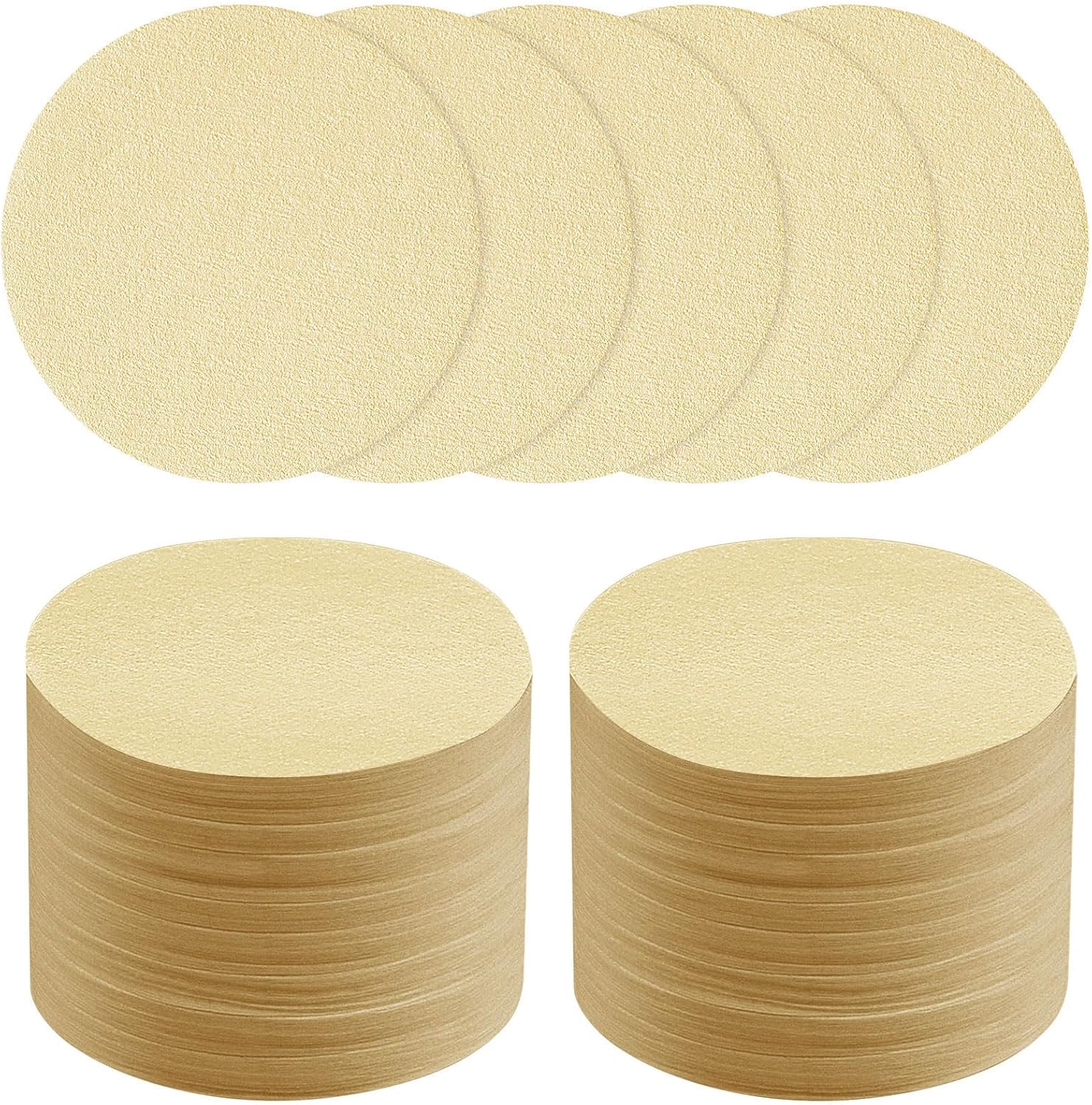 HOTUT Round Coffee Filter Paper, Pack of 400 Espresso Paper Filters, 51 mm Coffee Paper Filter Compatible with Many Coffee Makers - Brown