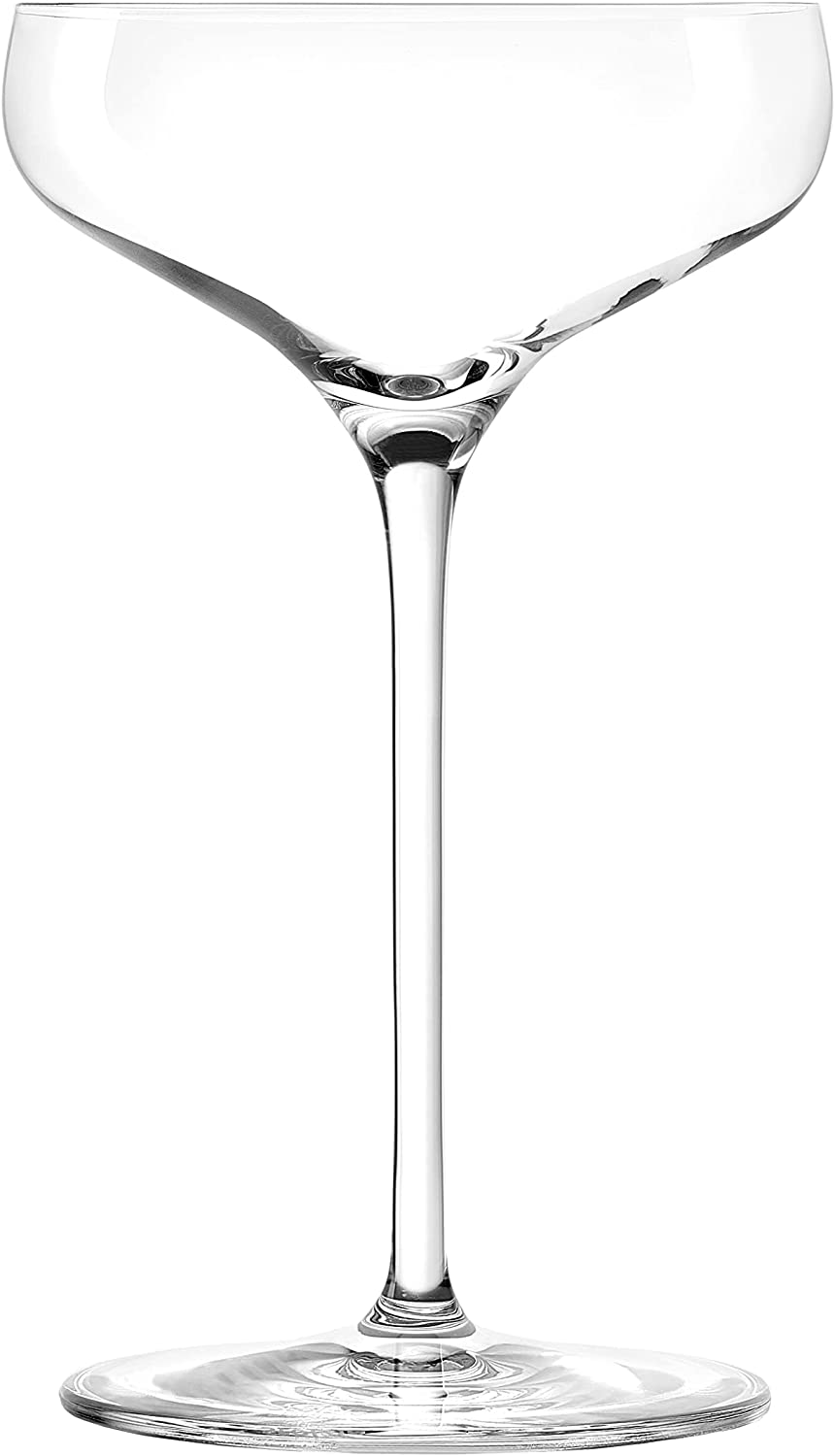 Stölzle Lausitz Twist Champagne Bowl Set of 6 I Made of High-Quality Crystal Glass 220 ml I Champagne Glasses Set Dishwasher Safe I High Break Resistance