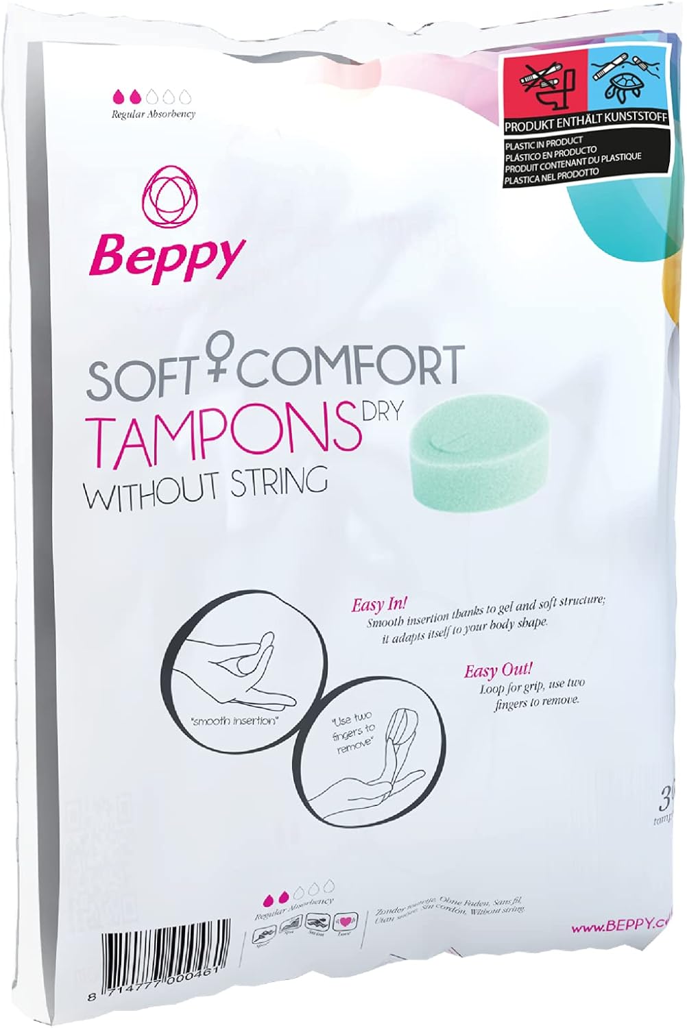 Asha Beppy Soft Comfort Tampons Dry - Pack of 30