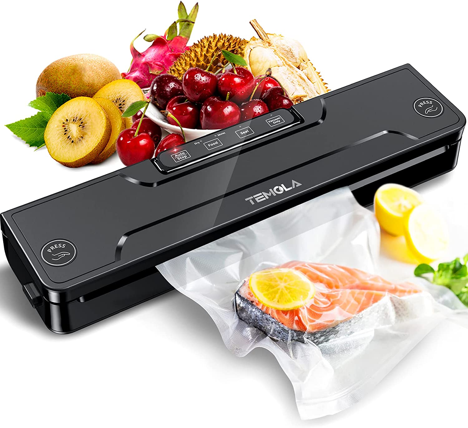TEMOLA Vacuum Sealer for Food, 5 in 1 Keeps Food 8 x Fresh, Foil Sealer 30 cm