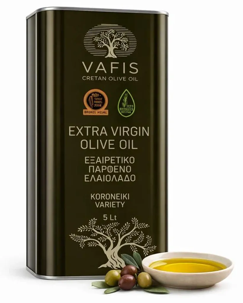 OREA-FEINKOST Vafis Crete Olive Oil 5L Canister – 100% Koroneiki from Greece – Fresh Harvest Greek Oil, Orea Fine Foods 5000 ml