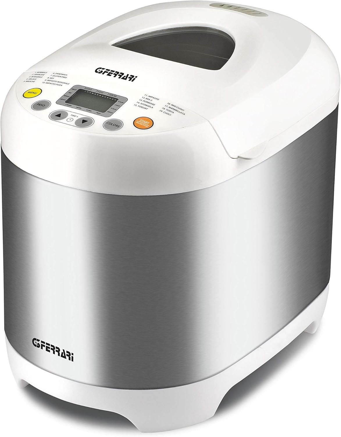 G3 Ferrari G10078 Pagnotta Bread Maker 550 W Stainless Steel 19 Programmes Silver/White