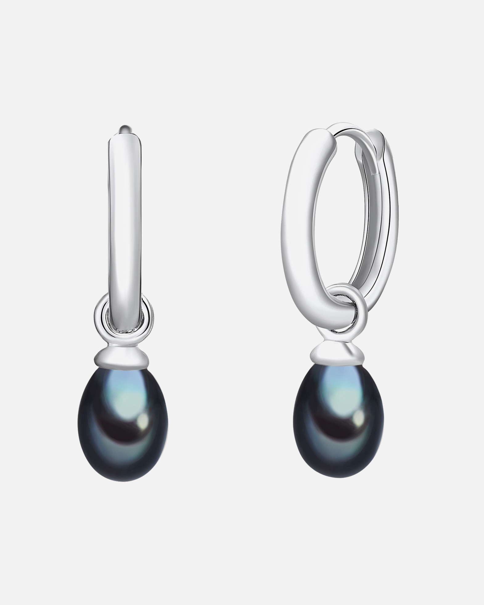 Valero Pearls earring pearl hoop earrings sterling silver freshwater cultured pearl in silver